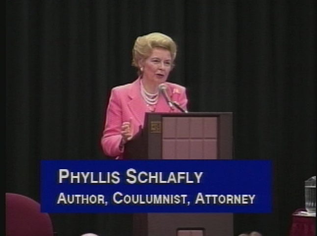 Thumbnail image for Phyllis Schlafly and Sarah Weddington - Gender Issues Debate